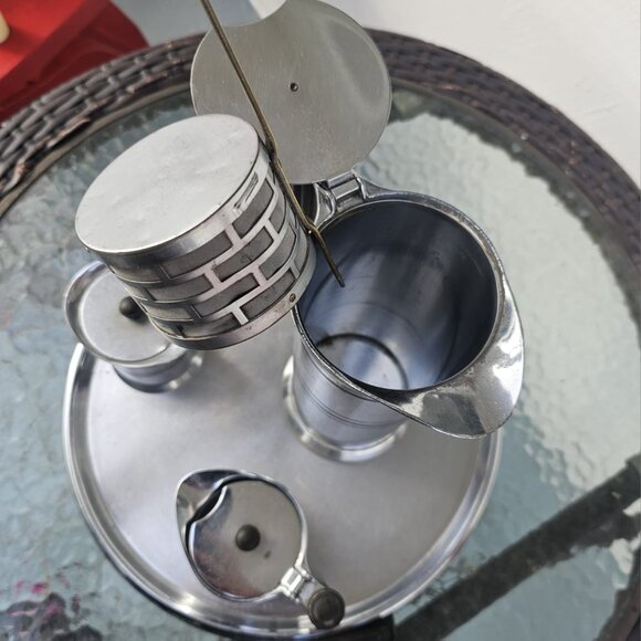 Sunbeam Chrome Art Deco Beverage Set made in 1934 and design by Michael McArdle - Picture 6 of 9